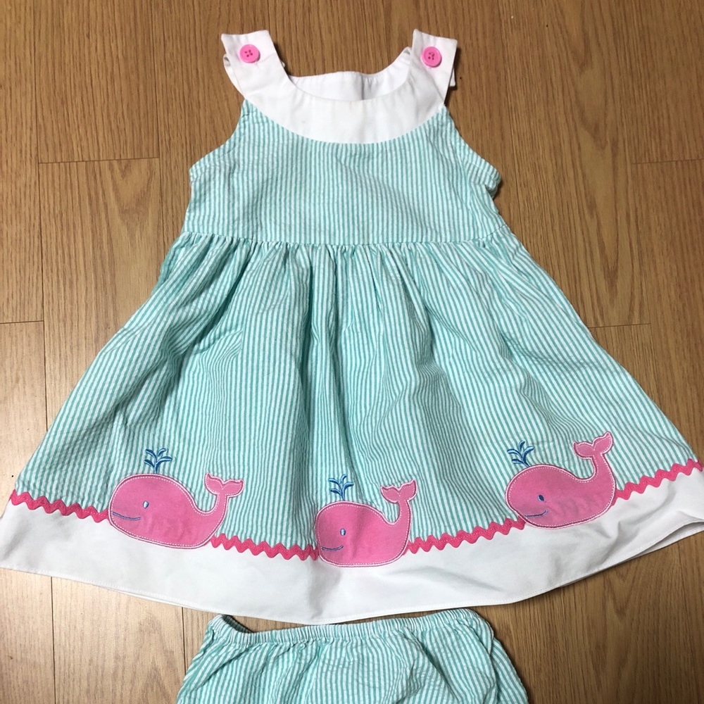 24mos dress with matching bloomers.